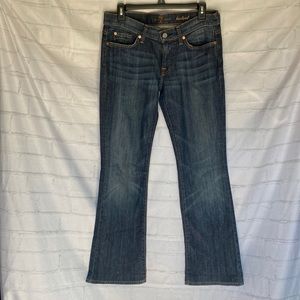 7 For All Mankind Dark Blue Wash Mid Rise size 28